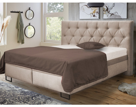 Posteľ Amy 180x200 cm, béžová latté látka