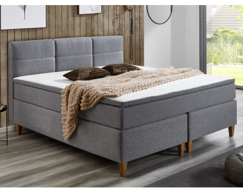 Posteľ boxspring Ardi 180x200 cm, šedá tkanina