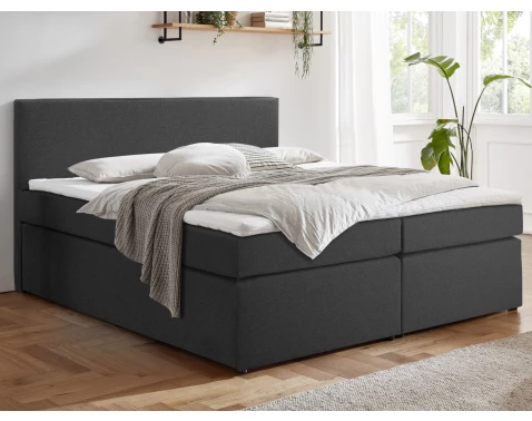 Posteľ boxspring Aston 180x200 cm, antracitovo šedá látka
