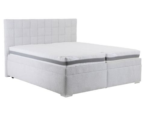 Posteľ Fendi 180x200 cm, svetlo šedá látka