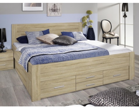 Posteľ Isotta 180x200 cm, dub sonoma