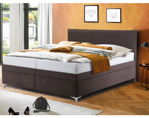 Posteľ Izolda 180x200 cm, hnedá látka