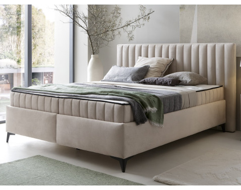 Posteľ Joy 180x200 cm, svetlo béžová látka