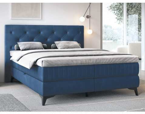 Posteľ Lusaka 180x200 cm, námornická modrá látka