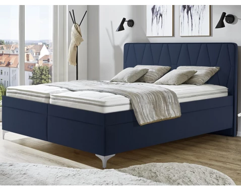 Posteľ Moosa 180x200 cm, námornícka modrá látka