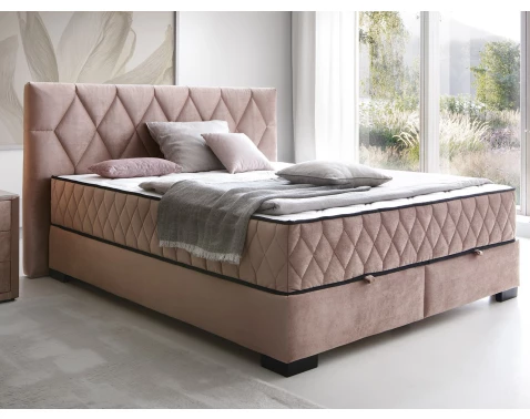 Posteľ Reve 180x200 cm, tmavo ružová látka