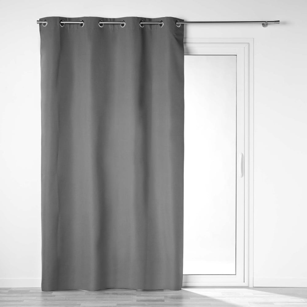 Antracitový zatemňovací záves z mikrovlákna 140x260 cm Obscure – douceur d'intérieur