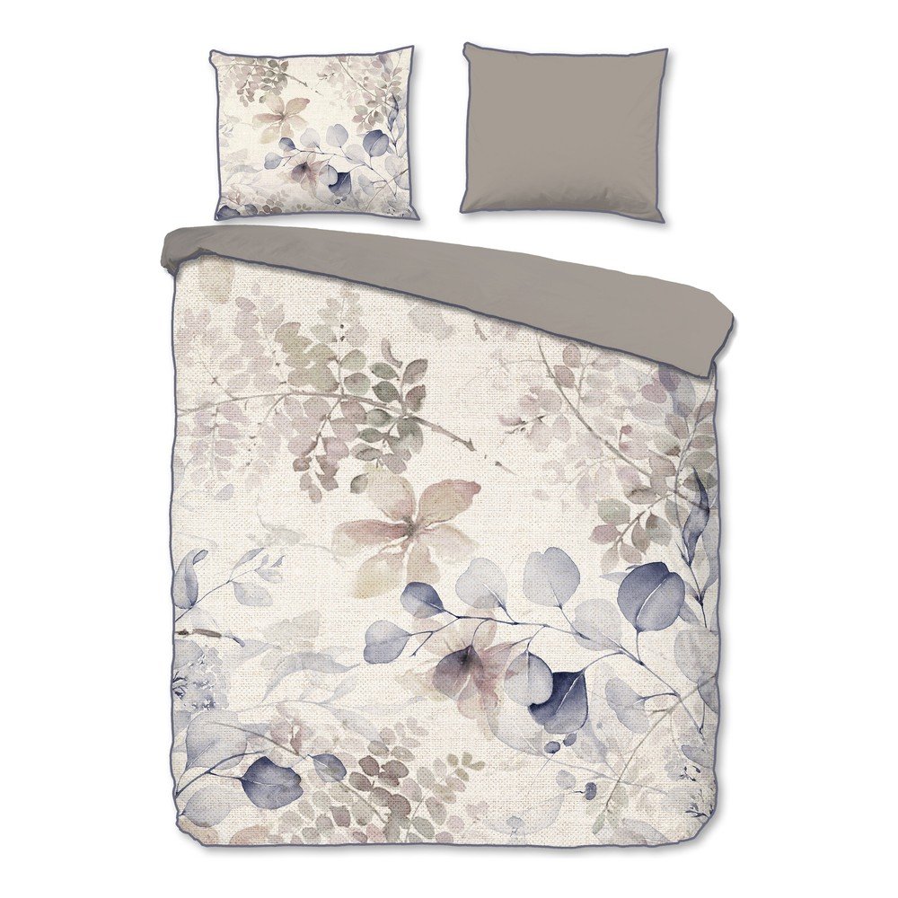 Béžové obliečky na dvojlôžko/predĺžené z bavlneného saténu 200x220 cm Fivien – Descanso