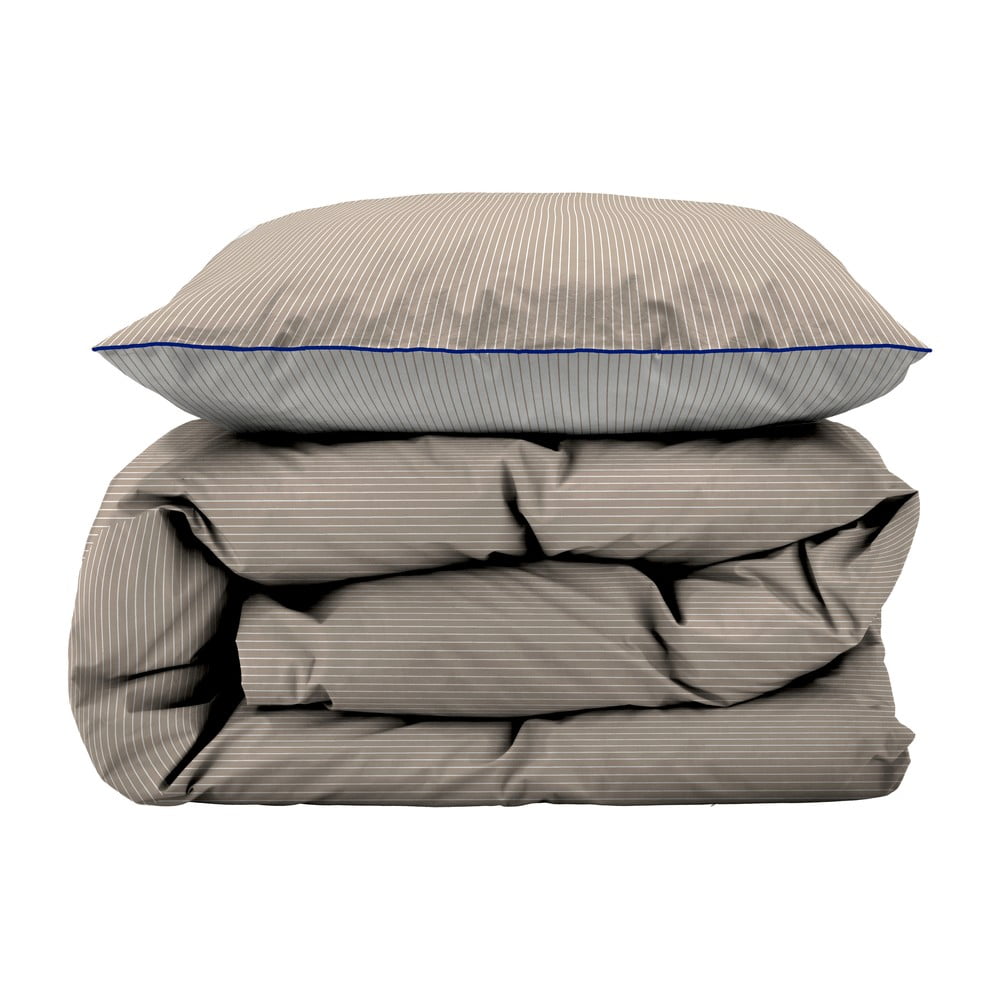 Béžové obliečky na jednolôžko z Bio bavlny 140x200 cm Frame – Södahl