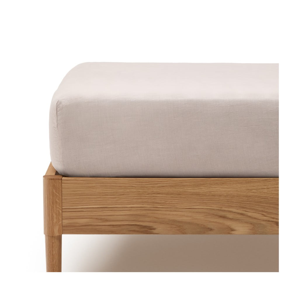 Napínacia bavlnená plachta taupe 90x200 cm Simmel – Kave Home