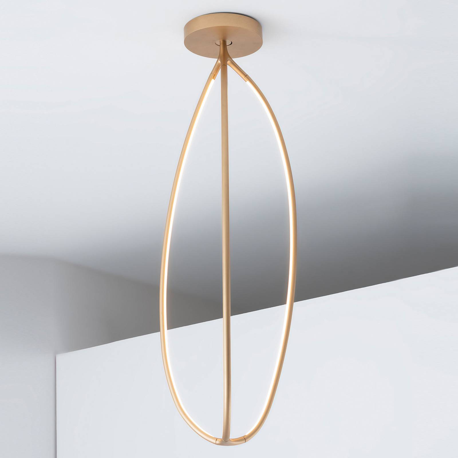 Artemide Arrival stropná, aplikácia, mosadz, 130cm