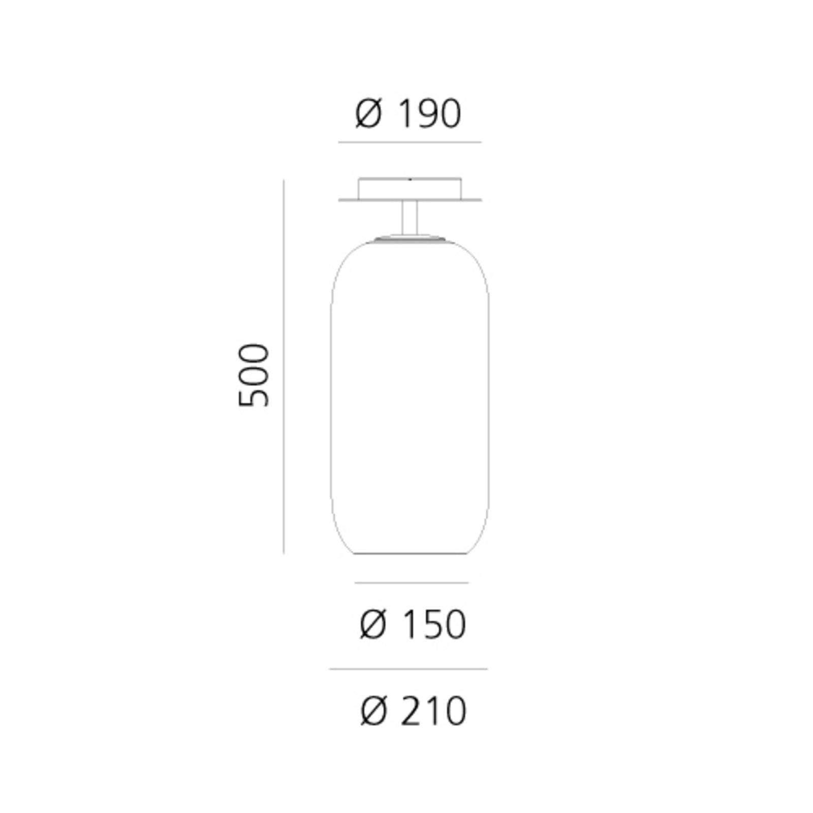 Artemide Gople stropné svietidlo, bronz/čierna