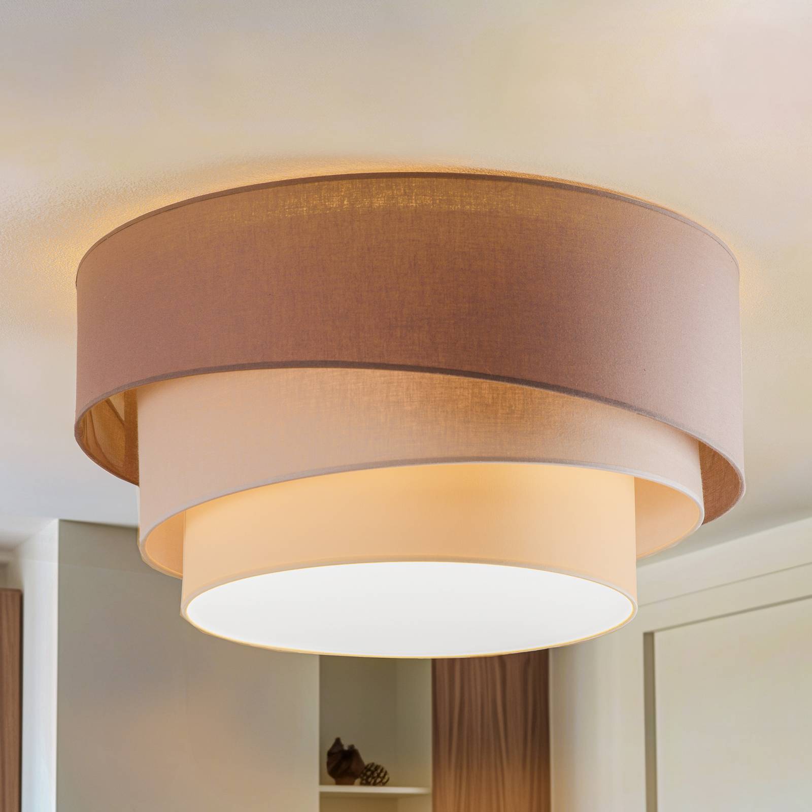 Euluna Trio Max deka, Ø60cm, cappuccino/ecru/sivá