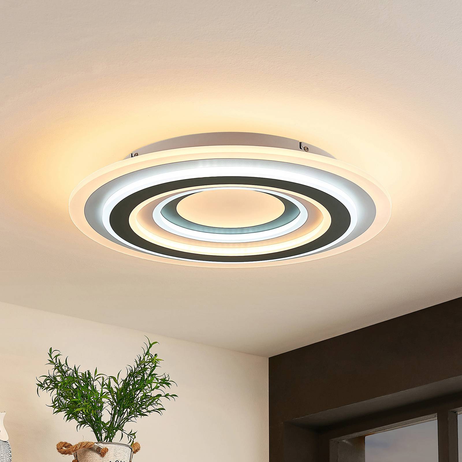 Lindby LED stropné svietidlo Jazmina, 50 cm, CCT, diaľkové ovládanie