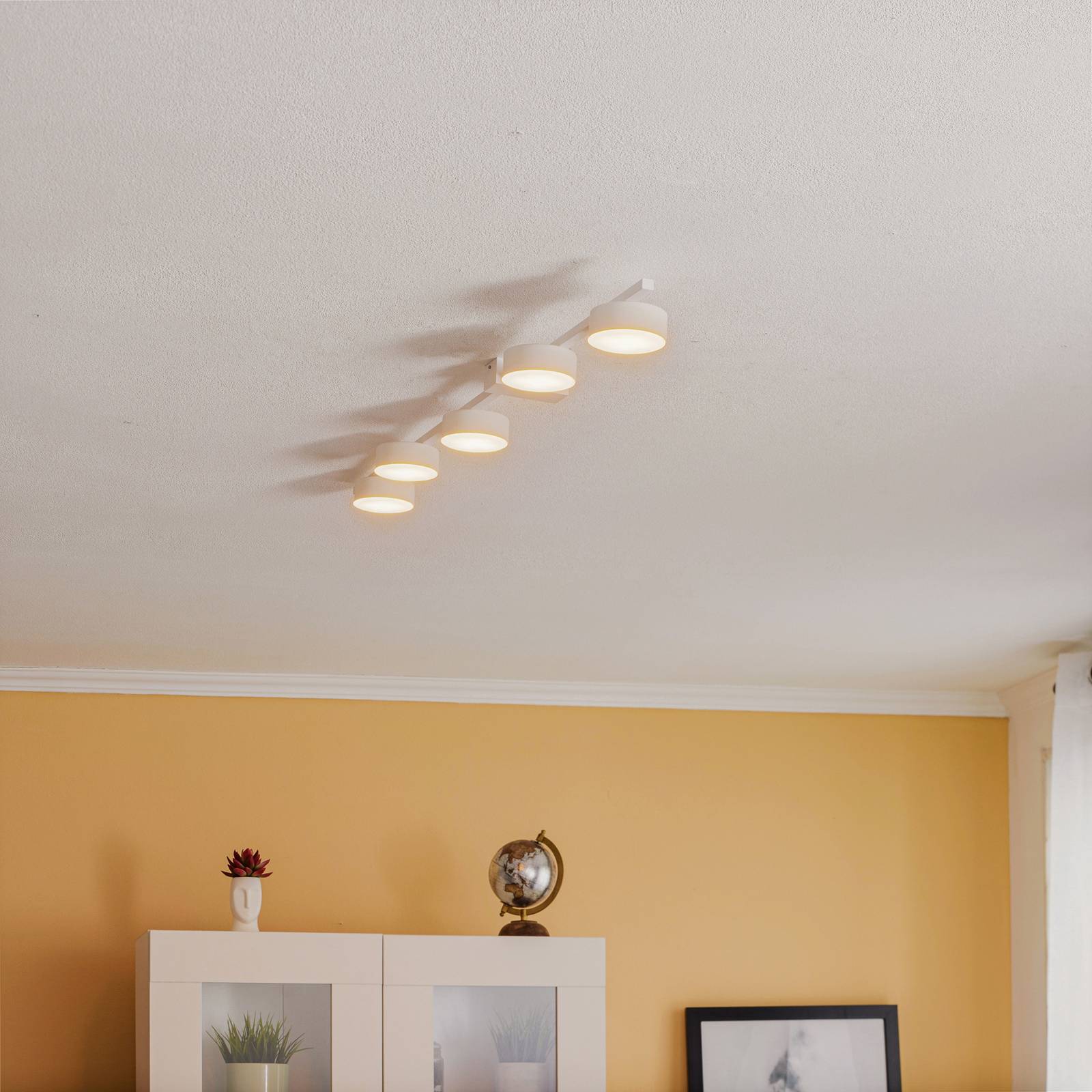 Stropné svietidlo Pills V, biele, 5-plameňové