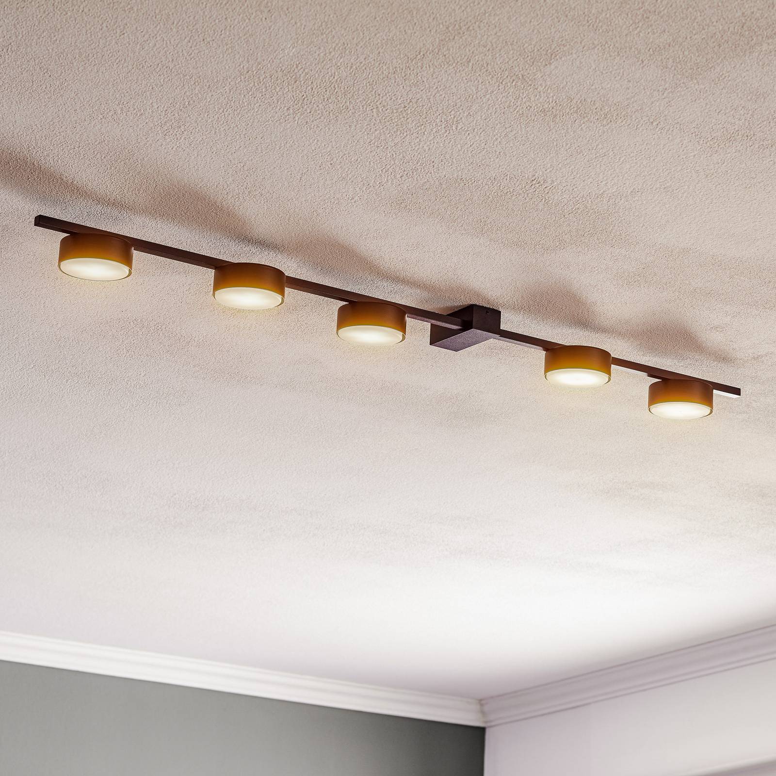 Stropné svietidlo Pills V, čierne, 5-plameňové