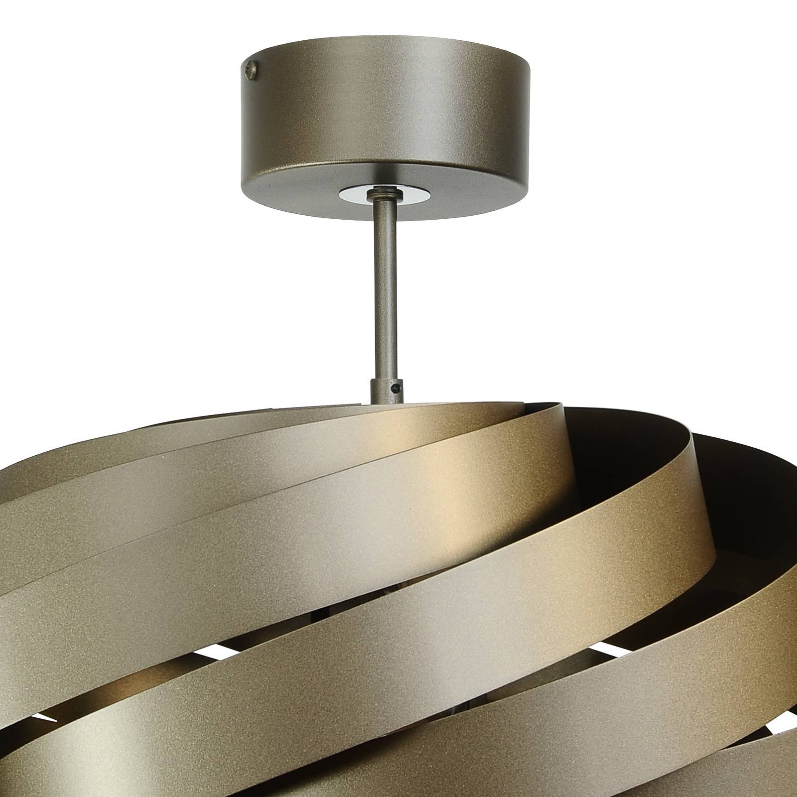 Stropné svietidlo Vento, kávovo hnedá farba, Ø 60 cm