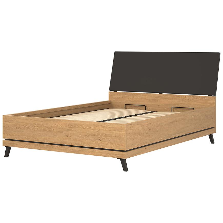 Posteľ Ate At15/160 S nádobou Dub/čierna