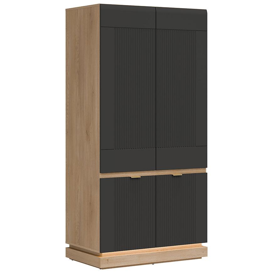 Skriňa 2d  Milton Ml08 Dub Crem Torro Antracitt