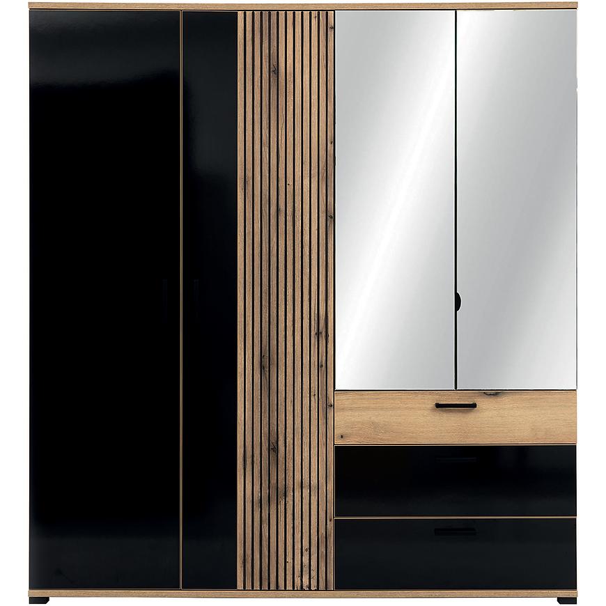 Skriňa 4d Aris As11 Dub/Čierna