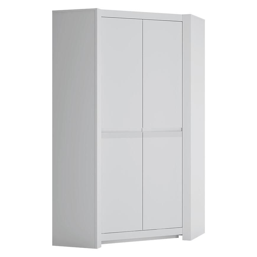 Skriňa Novi NVIS03 rohová 2D biela alpin/pvc biela supermat