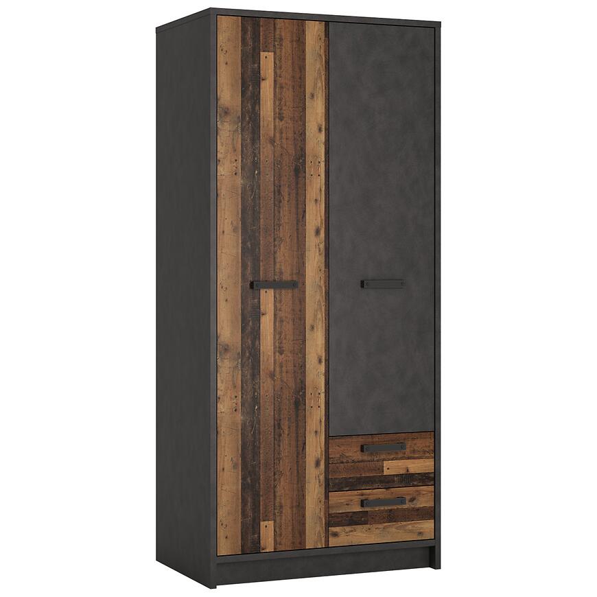 Skriňa Nubi NUBS01 2D2S matera tmavý/old style