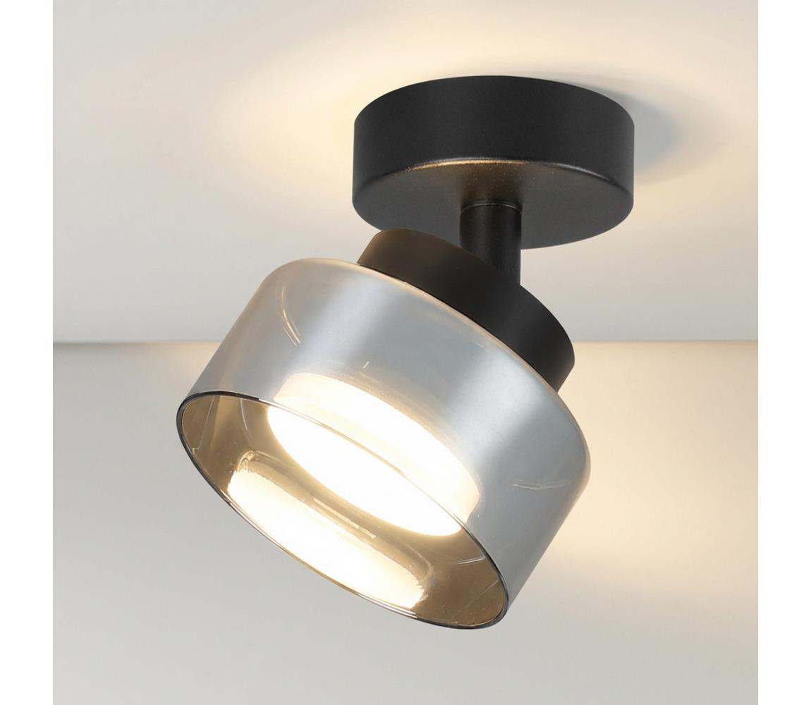 Brilagi Bodové svietidlo AURA LUX 1xGX53/30W/230V pr. 13 cm čierna/dymová WO-OEM-CF-03-BK