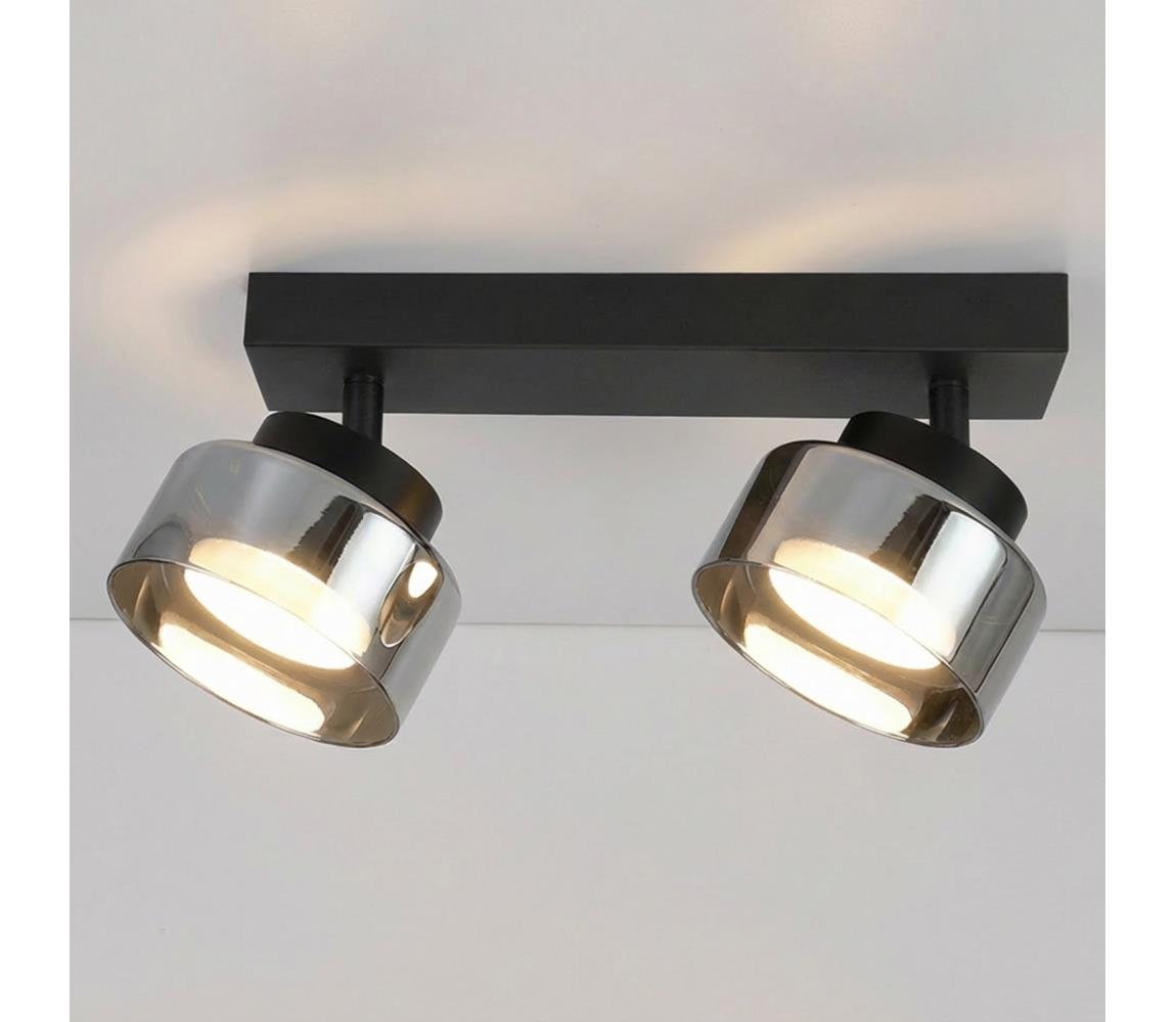 Brilagi Bodové svietidlo AURA LUX 2xGX53/30W/230V čierna/dymová WO-OEM-CF-07-BK