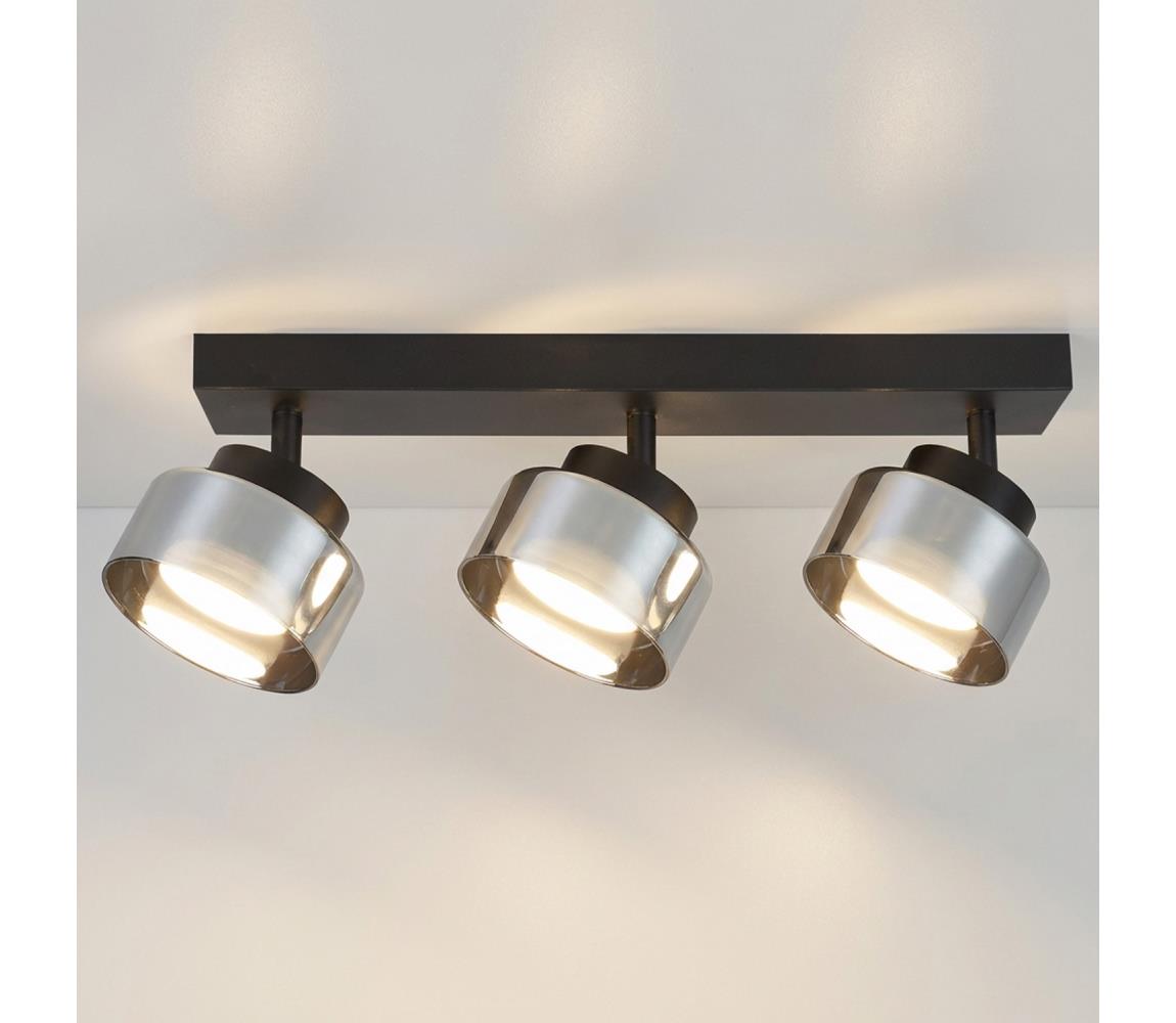 Brilagi Bodové svietidlo AURA LUX 3xGX53/30W/230V čierna/dymová WO-OEM-CF-08-BK