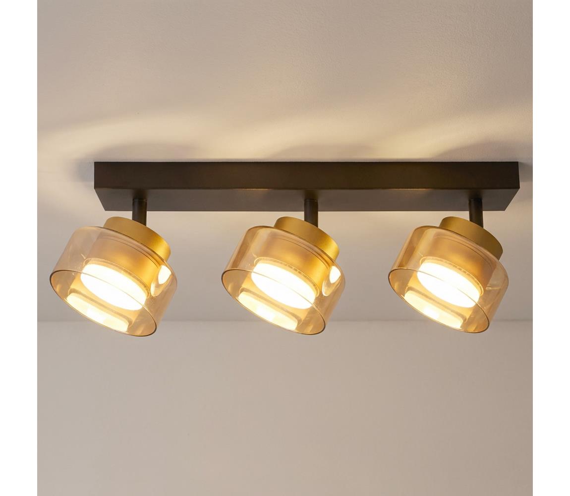 Brilagi Bodové svietidlo AURA LUX 3xGX53/30W/230V čierna/zlatá WO-OEM-CF-08-GLD