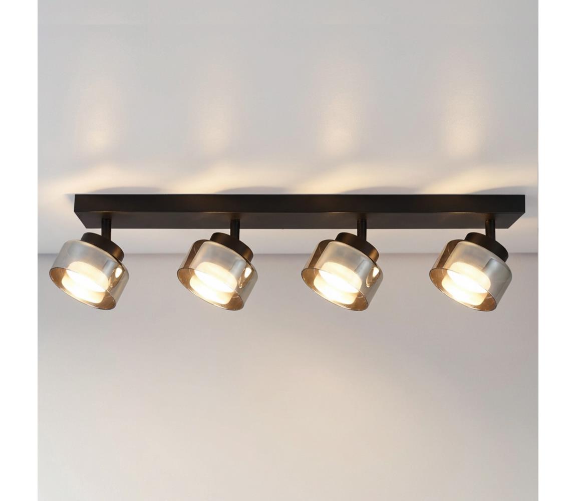 Brilagi Bodové svietidlo AURA LUX 4xGX53/30W/230V čierna/dymová WO-OEM-CF-09-BK