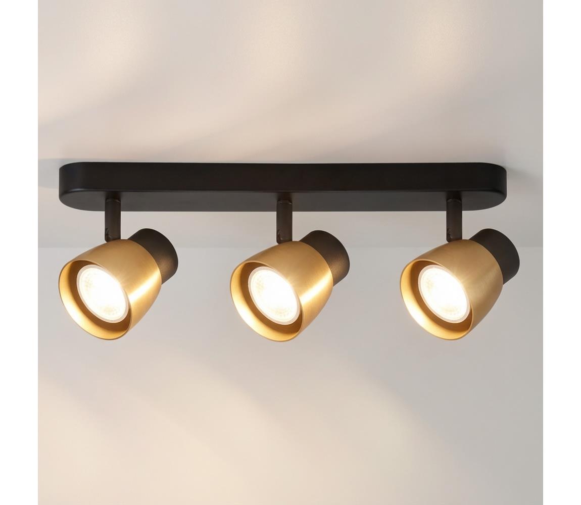 Brilagi Bodové svietidlo NUGGET 3xGU10/30W/230V čierna/zlatá WO-OEM-25CF-D03-BG