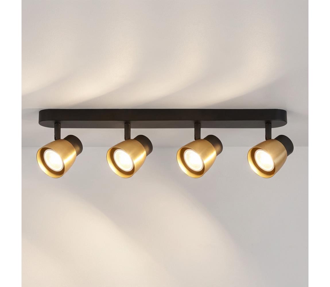 Brilagi Bodové svietidlo NUGGET 4xGU10/30W/230V čierna/zlatá WO-OEM-25CF-D04-BG