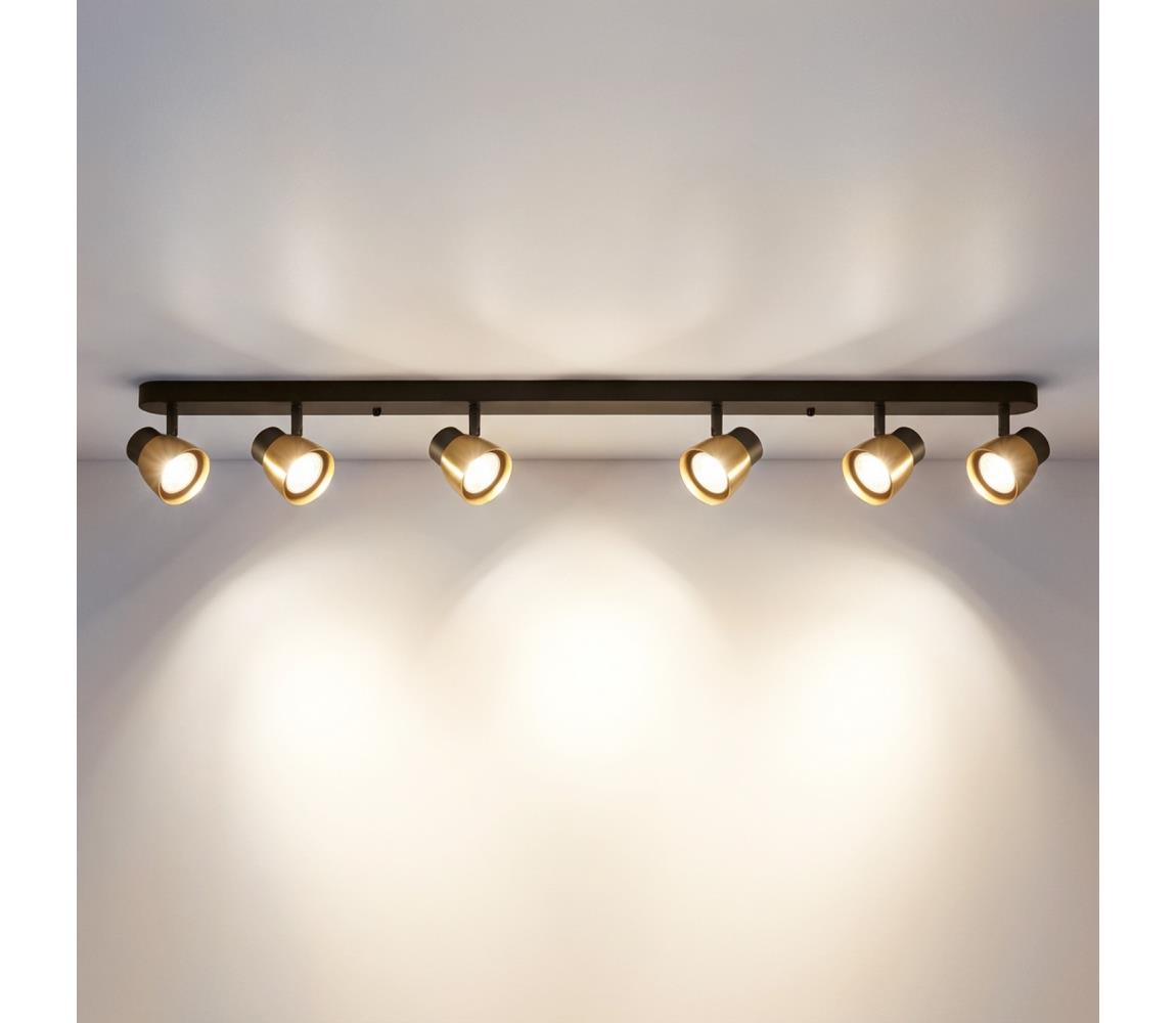 Brilagi Bodové svietidlo NUGGET 6xGU10/30W/230V čierna/zlatá WO-OEM-25CF-D05-BG