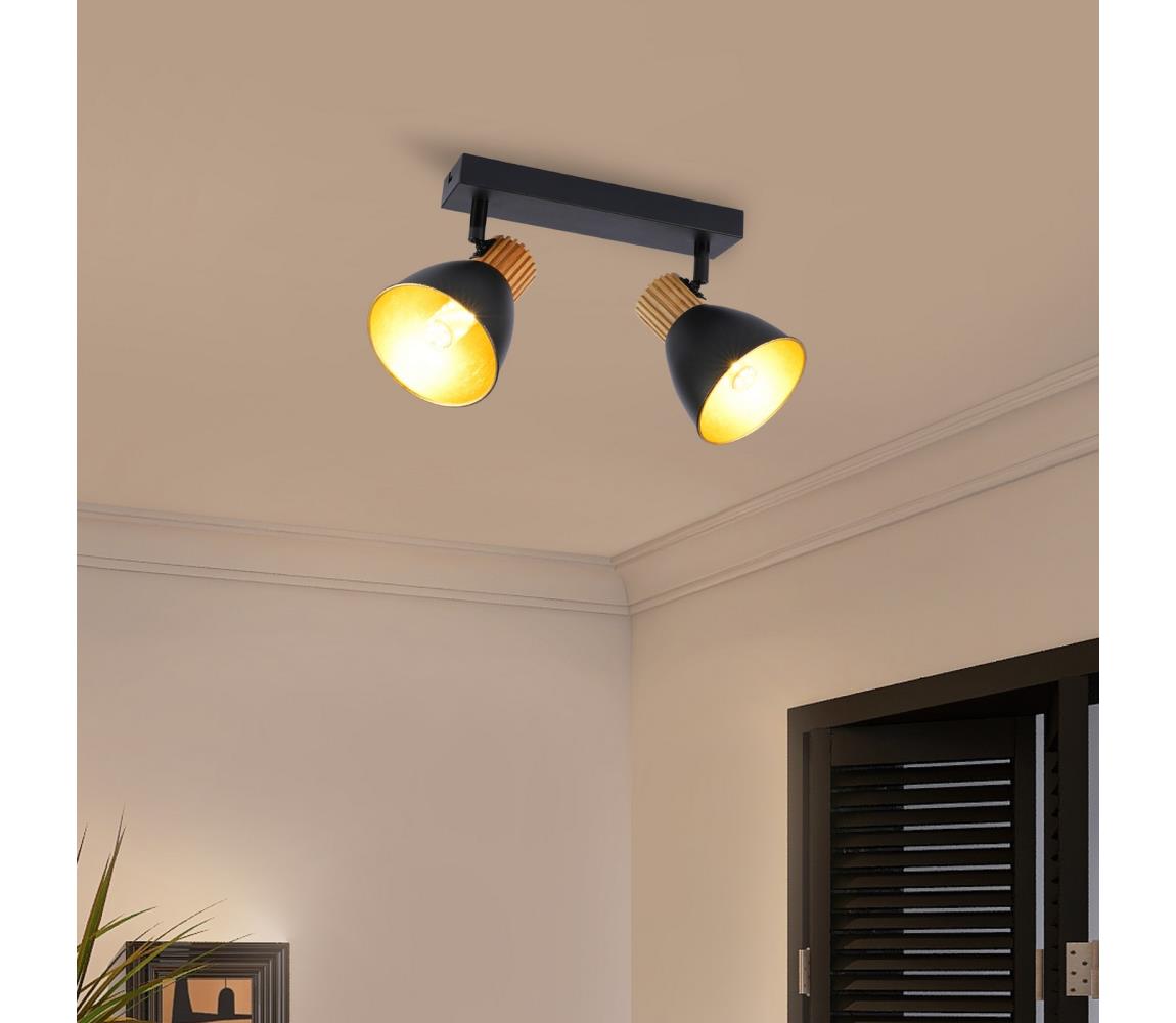 Brilagi Bodové svietidlo ODENSE 2xE14/10W/230V kaučukovník/čierna BRI416