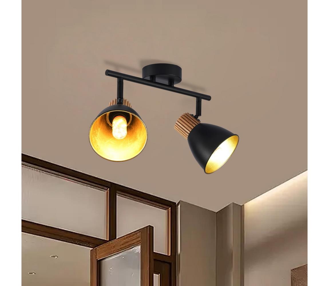 Brilagi Bodové svietidlo ODENSE 2xE14/10W/230V kaučukovník/čierne BRI412