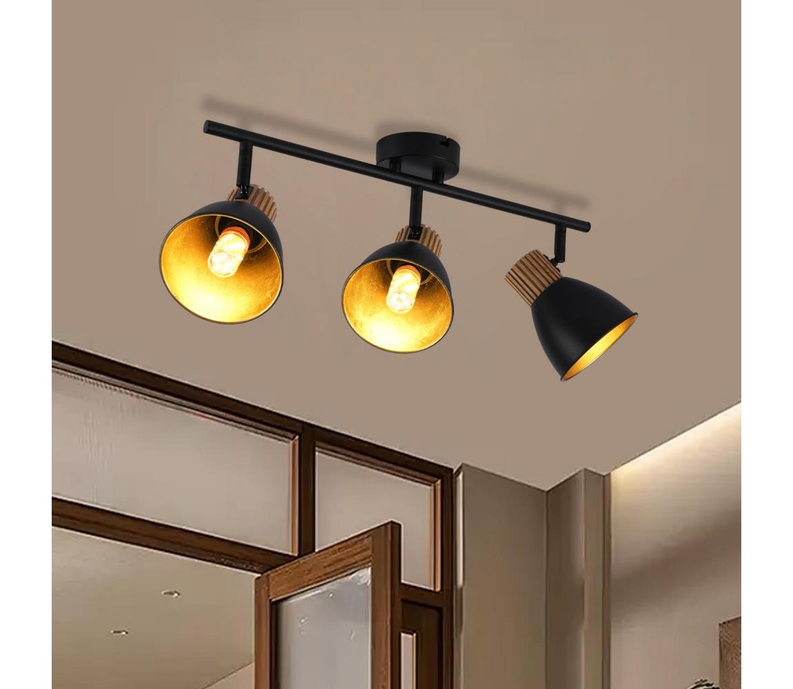 Brilagi Bodové svietidlo ODENSE 3xE14/10W/230V kaučukovník/čierna BRI414