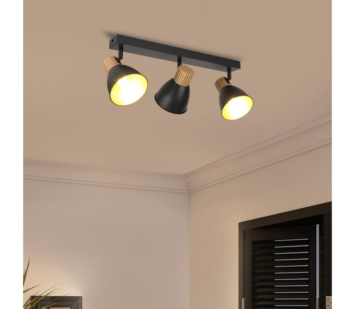 Brilagi Bodové svietidlo ODENSE 3xE14/10W/230V kaučukovník/čierna BRI417