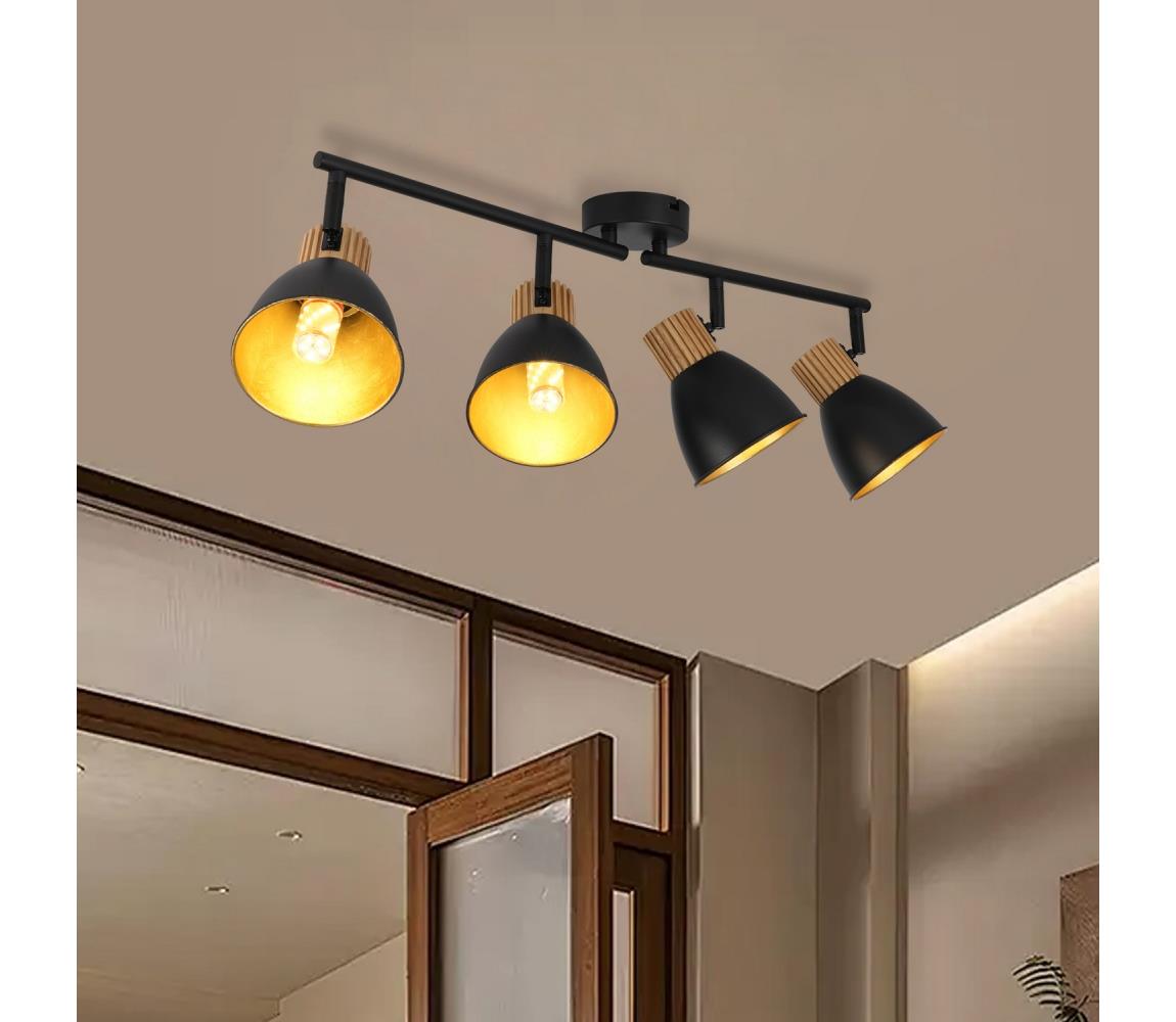 Brilagi Bodové svietidlo ODENSE 4xE14/10W/230V kaučukovník/čierna BRI415