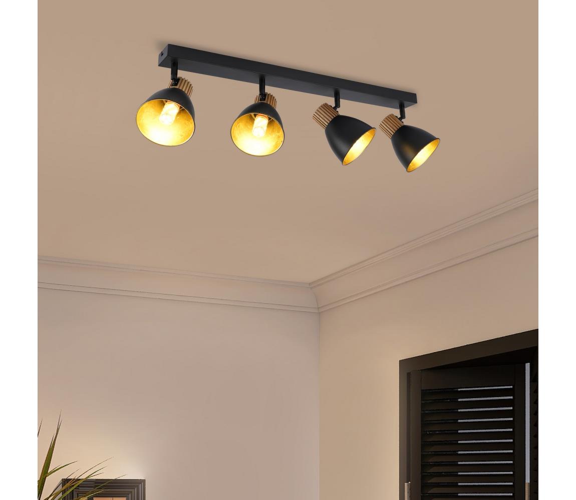 Brilagi Bodové svietidlo ODENSE 4xE14/10W/230V kaučukovník/čierna BRI418