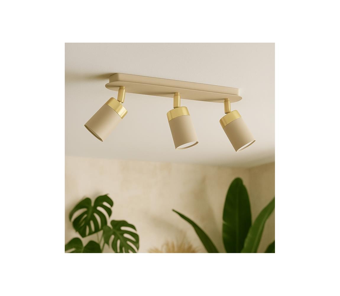 Brilagi Bodové svietidlo POKER 3xGU10/25W/230V béžová