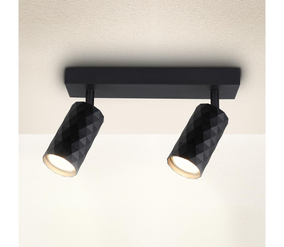 Brilagi Bodové svietidlo SELE DIAMANT 2xGU10/30W/230V čierne WO-DIA2-BLK