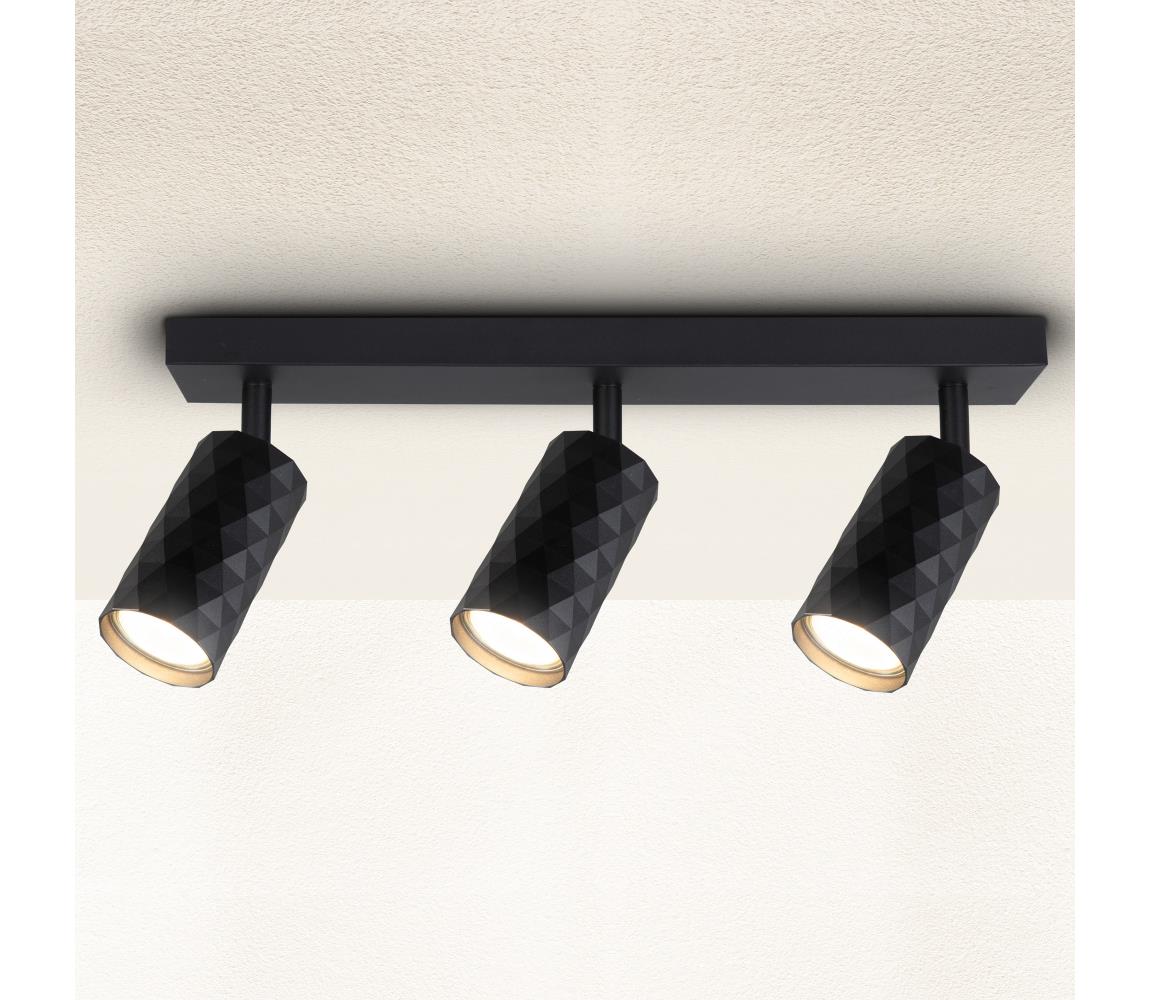 Brilagi Bodové svietidlo SELE DIAMANT 3xGU10/30W/230V čierne WO-DIA3-BLK