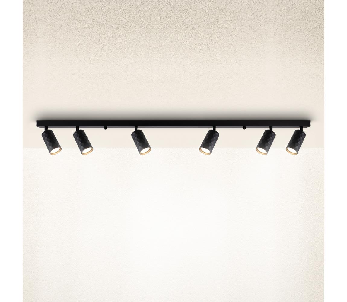 Brilagi Bodové svietidlo SELE DIAMANT 6xGU10/30W/230V čierne WO-DIA6-BLK