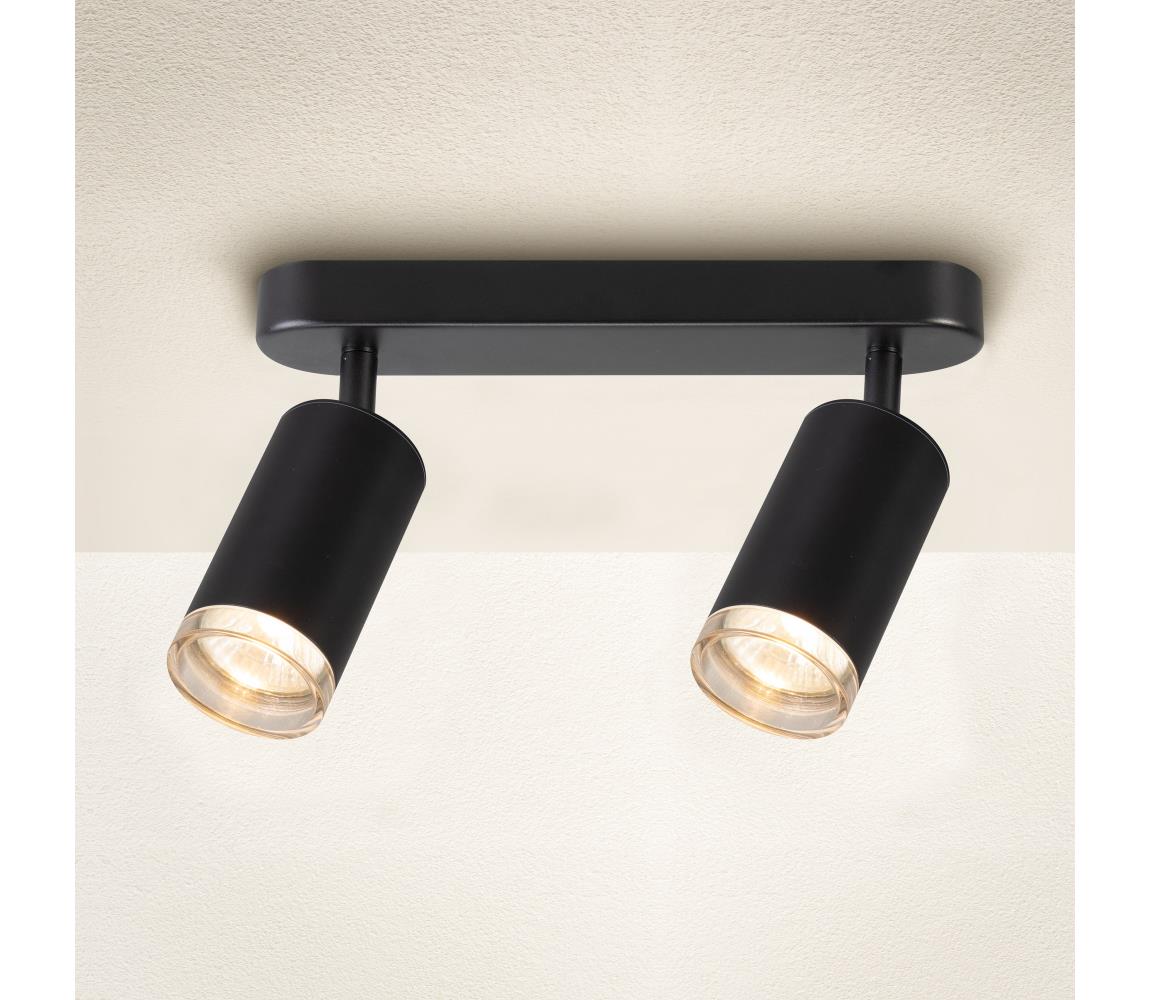 Brilagi Kúpeľňové bodové svietidlo SELE 2xGU10/30W/230V IP44 čierna