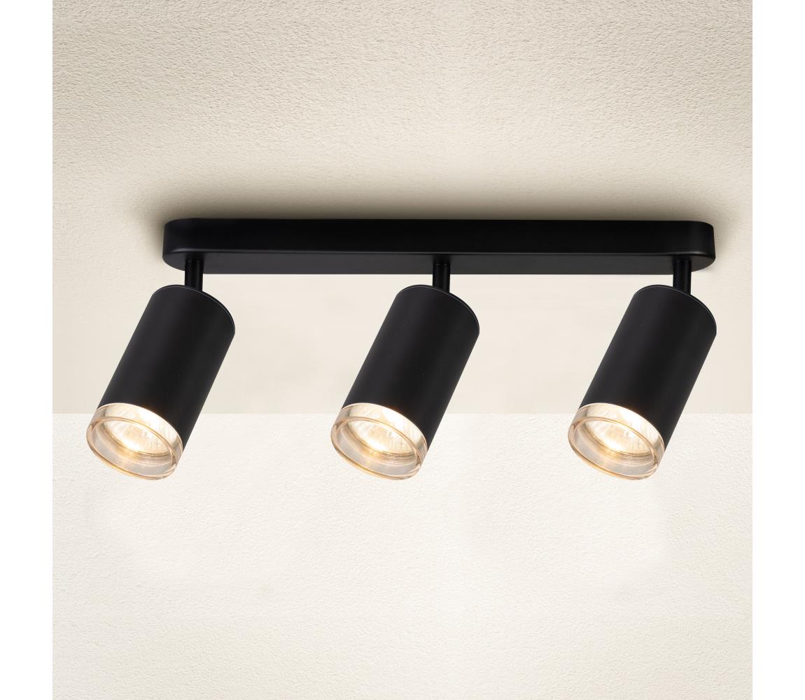 Brilagi Kúpeľňové bodové svietidlo SELE 3xGU10/30W/230V IP44 čierna
