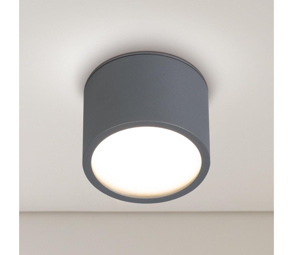 Brilagi Kúpeľňové bodové svietidlo SMOOTH 1xGX53/15W/230V antracit IP65 WO-GX-03-ANT-OEM