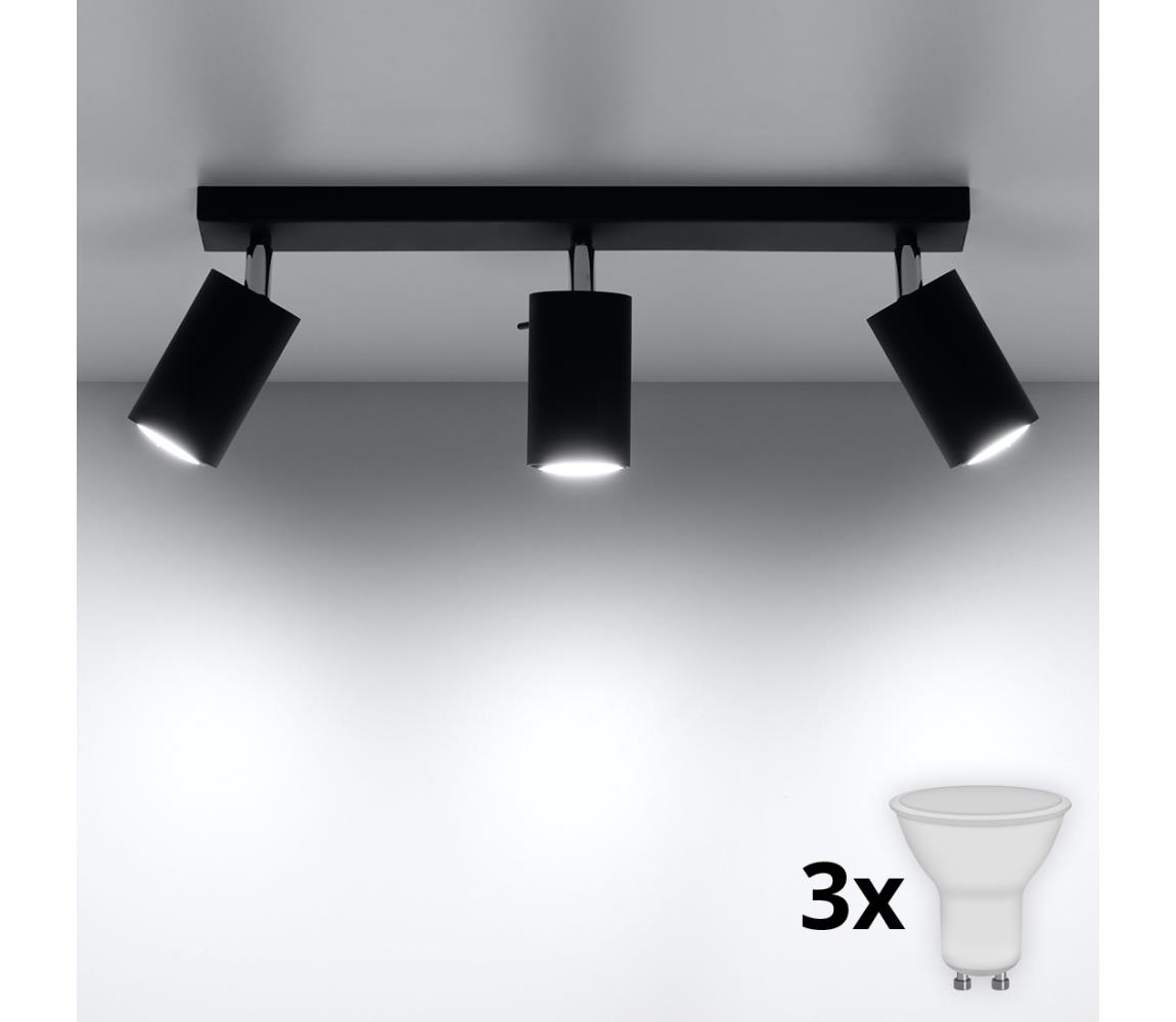 Brilagi LED Bodové svietidlo ASMUS 3xGU10/7W/230V čierna