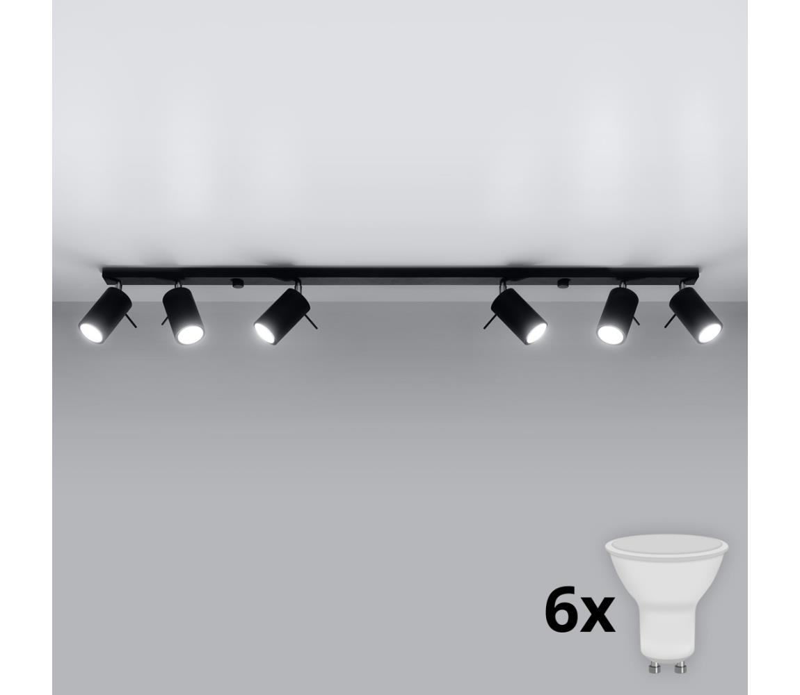 Brilagi LED Bodové svietidlo ASMUS 6xGU10/7W/230V čierna