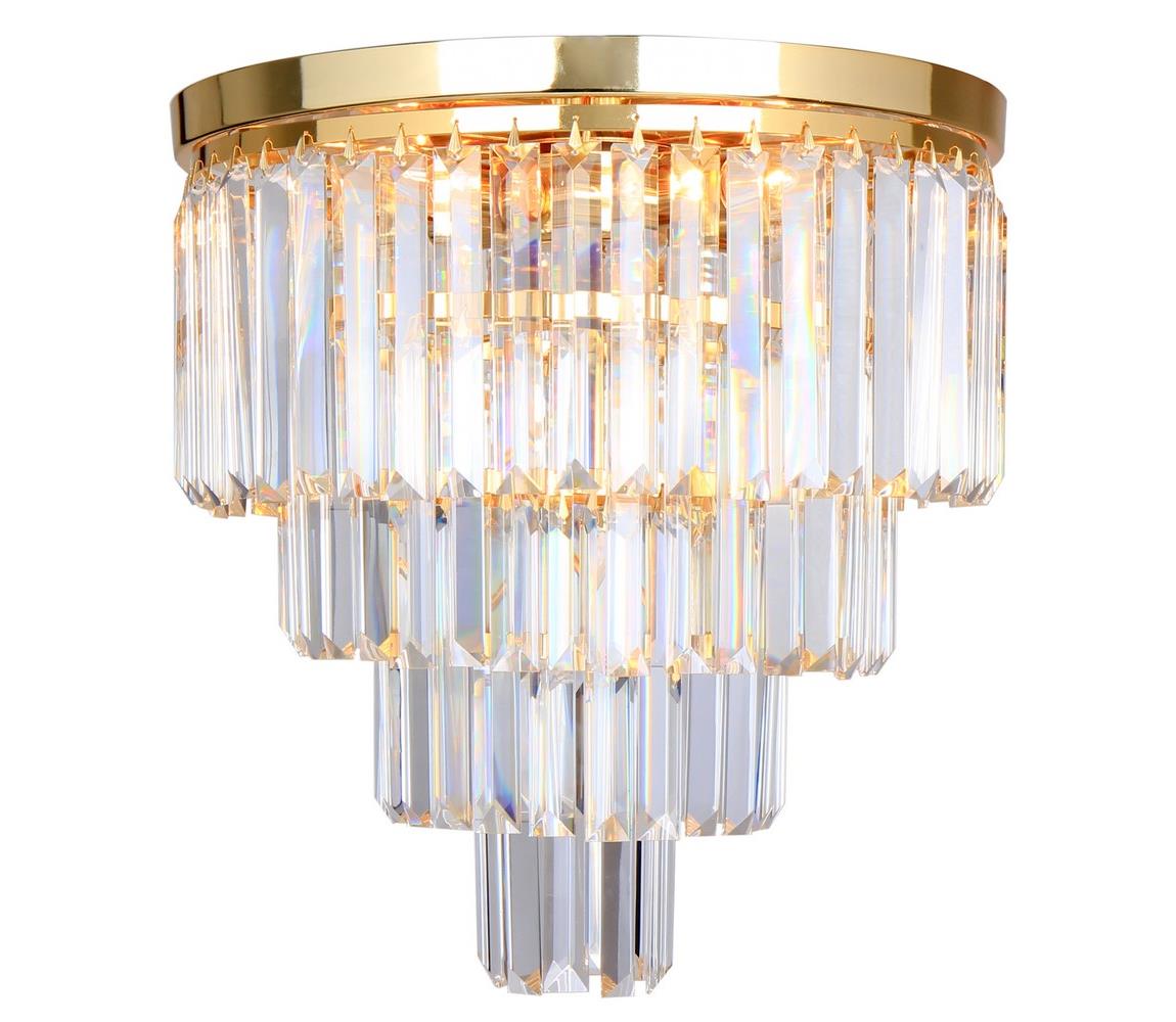 Brilagi LED Krištáľové stropné svietidlo MOZART 5xE14/40W/230V zlatá